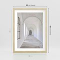 Plakat w ramie 30x40 - Architektoniczne Przejście - architektura, korytarz - rama drewno