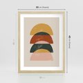 Plakat w ramie 30x40 - Energetyczne Wzory - nowoczesny plakat, abstrakcyjne kształty - rama drewno