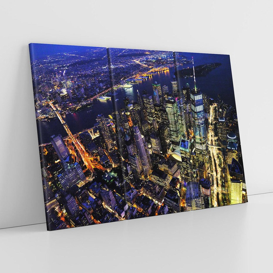Obraz na płótnie 120x80 - Nocne miasto w USA: Niezwykłe światła - miasto, noc