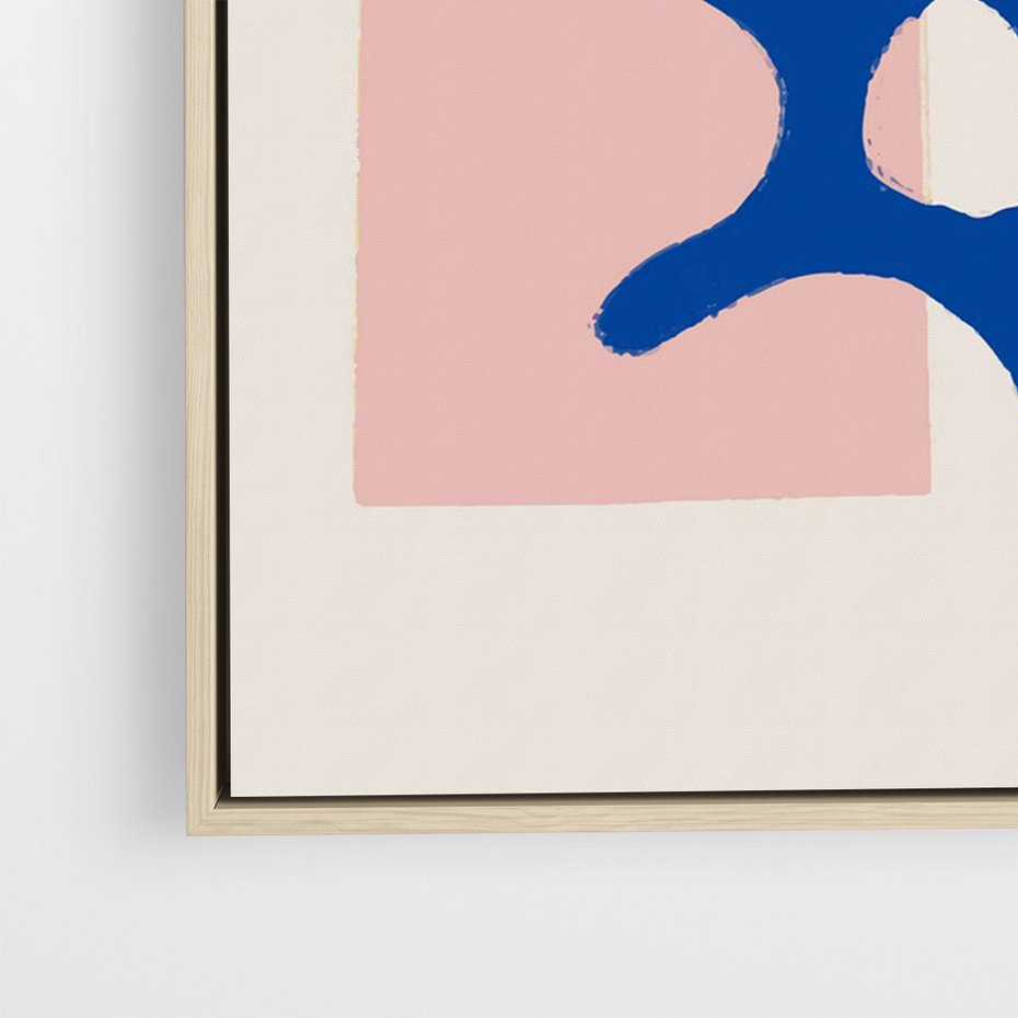 Obraz w ramie 70x100 - Delikatne Plamiste Refleksje - abstrakcja, nowoczesny plakat - rama drewno