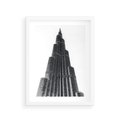 Plakat w ramie 30x40 - Wieżowiec w Monochromii - wieżowiec, architektura - rama biała