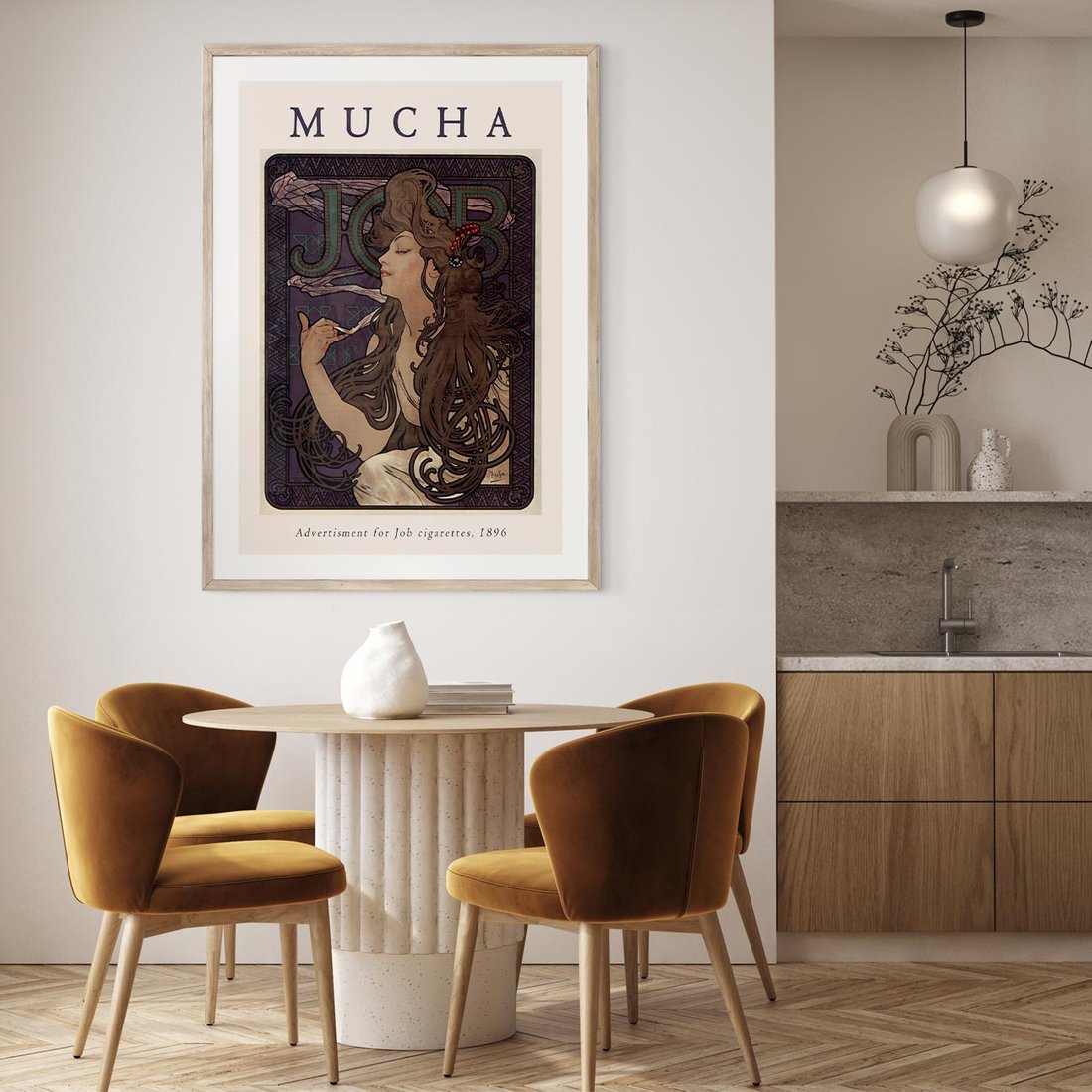 Plakat w ramie 40x50 - Reprodukcja A.Mucha - Mucha, plakat z reprodukcją - rama drewno