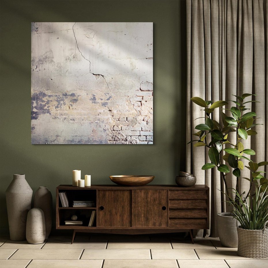 Obraz na płótnie 30x30 - Surowość ściany z betonu - ściana, beton