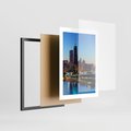 Plakat w ramie 30x40 - Miasto nad Rzeką - miasto, rzeka - rama czarna