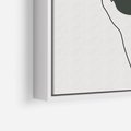 Obraz w ramie 70x100 - Bezczasowe Echo - szkic jedną linią, one line - rama biała