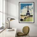 Plakat bez ramy 21x30 - Wieża Eiffla - Ikona Paryża - wieża, Eiffla
