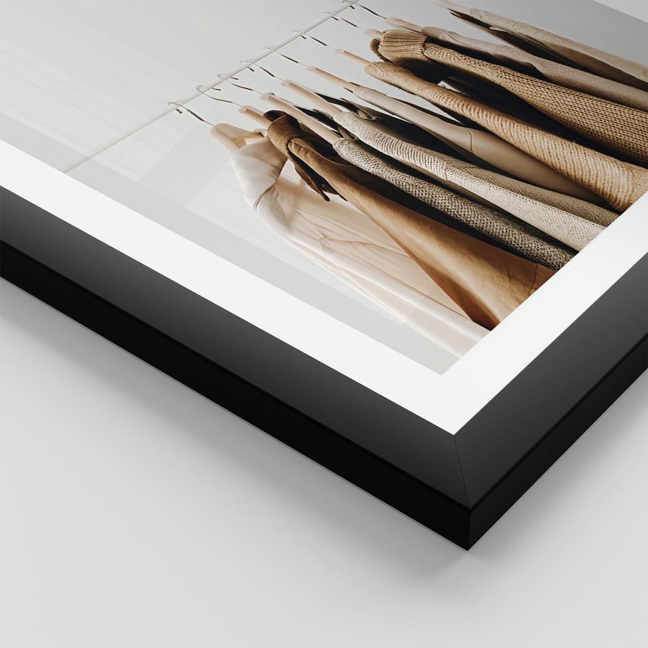 Plakat w ramie 30x40 - Boho Elegancja - boho kobiece zdjęcie, wieszak - rama czarna