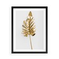 Plakat w ramie 50x70 - Ponadczasowy Urok - złote, liście - rama czarna