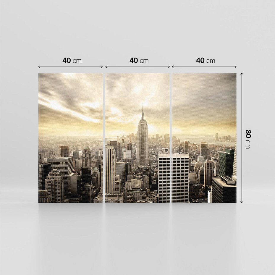 Obraz na płótnie 120x80 - Magia Manhattanu: miasto, które nigdy nie śpi - Manhattan, NY