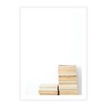 Plakat bez ramy 30x40 - Estetyka Literatury - stos książek, minimalistyczna kompozycja