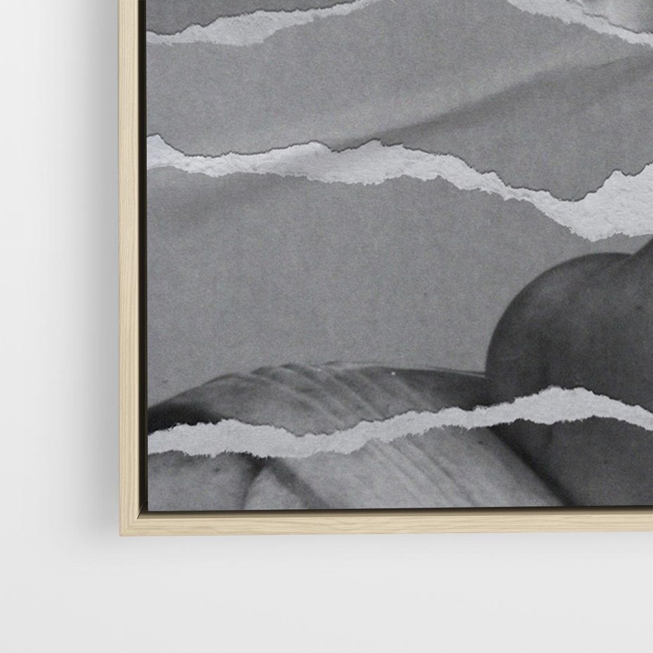 Obraz w ramie 100x70 - Kolaż z Antyczną Rzeźbą - antyczna rzeźba, kolaż ze zdjęć - rama drewno