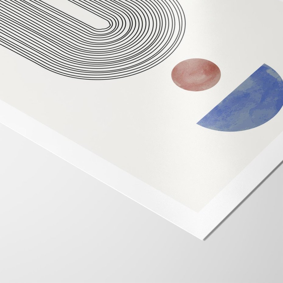 Plakat bez ramy 21x30 - Rozplątane Wibracje - nowoczesny plakat, styl midcentury