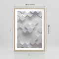 Plakat w ramie 50x70 - Kreatywna Forma - geometryczny, 3D - rama drewno