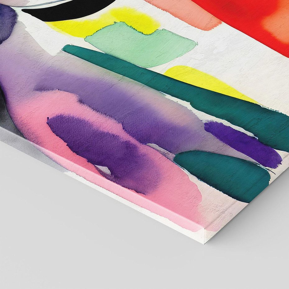 Obraz na płótnie 80x120 - Subtelne Akwarelowe Ulotności - abstrakcyjny akwarelowy portret kobiety, rozmyte farby