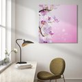 Obraz na płótnie 80x80 - Relaksujące Piękno - kwiaty, orchidea