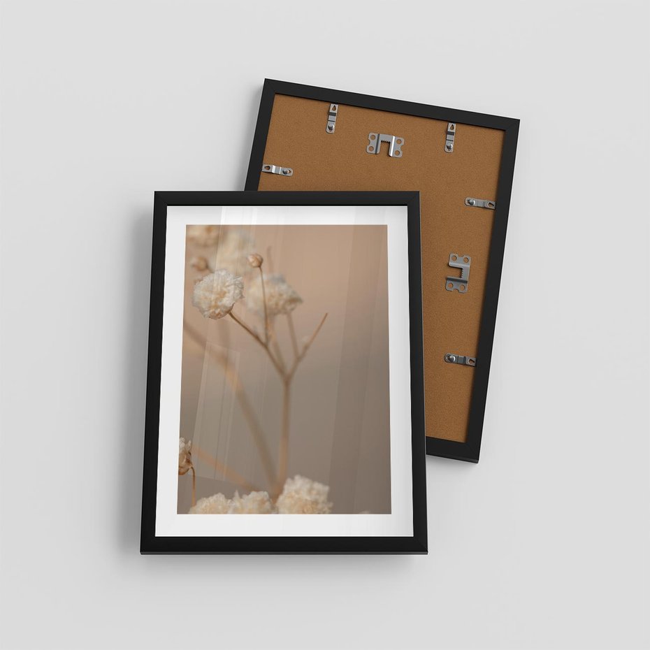 Plakat w ramie 30x40 - Subtelna gipsówka - gipsówka, suche - rama czarna