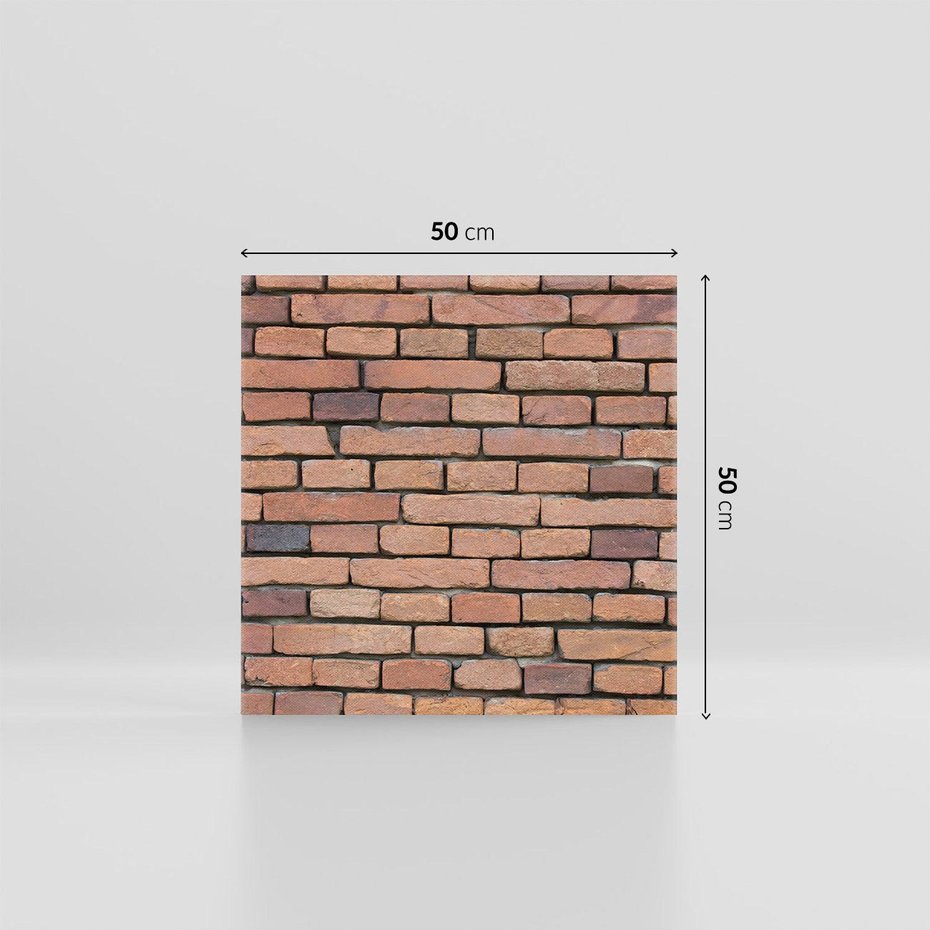 Obraz na płótnie 50x50 - Mur cegieł: industrialny urok - cegły, mur