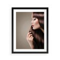 Plakat w ramie 40x50 - Piękno fryzury - włosy, fryzura - rama czarna