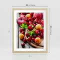 Plakat w ramie 40x50 - Owoce w restauracji artystycznie - owoce, restauracja - rama drewno