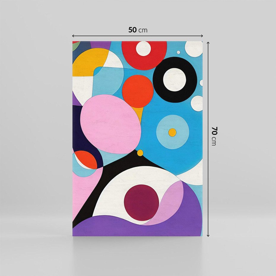 Obraz na płótnie 50x70 - Kolorowe Ulotności - abstrakcyjny obraz olejny, żywe kolory