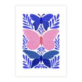Plakat bez ramy 21x30 - Delikatna Symfonia Natury - motyle, rośliny