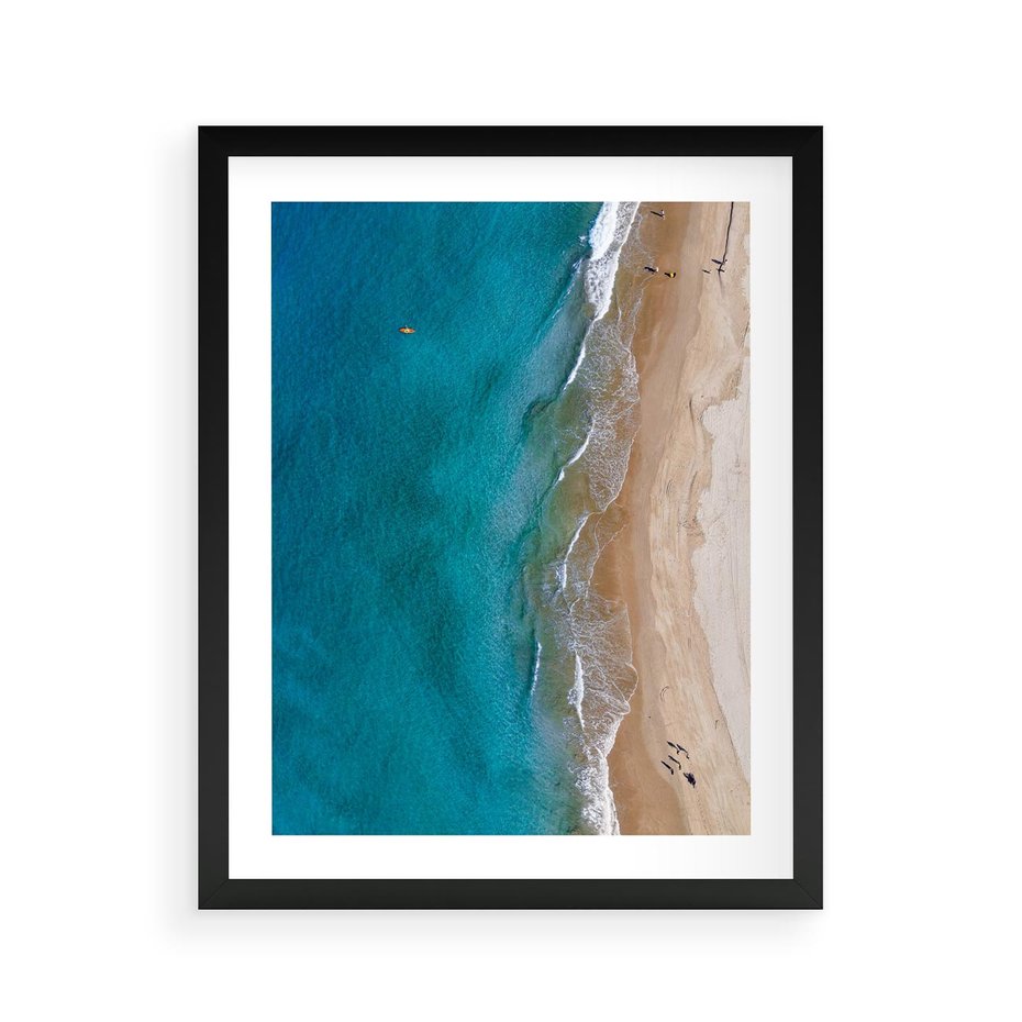 Plakat w ramie 40x50 - Spokój nad morzem - morze, plaża - rama czarna