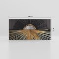 Obraz na płótnie 140x70 - Metaliczne Boho Abstrakcje - boho, słońce