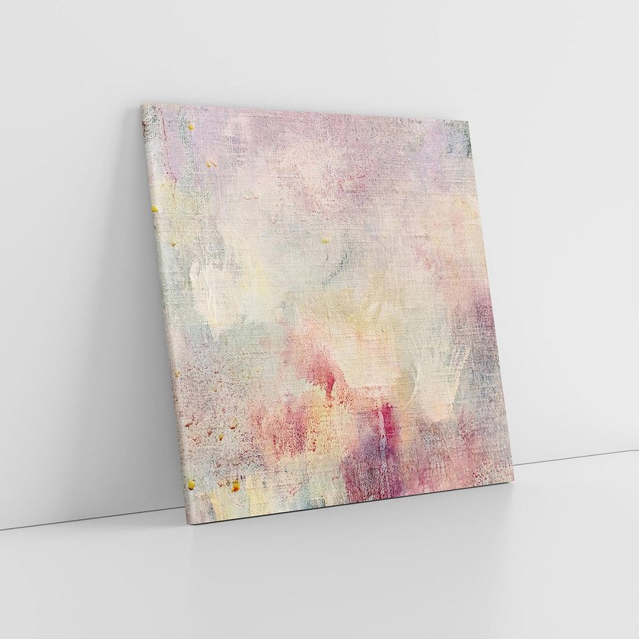 Obraz na płótnie 60x60 - Miękka Melodia Pasteli - olejne płótno, pastelowe kolory