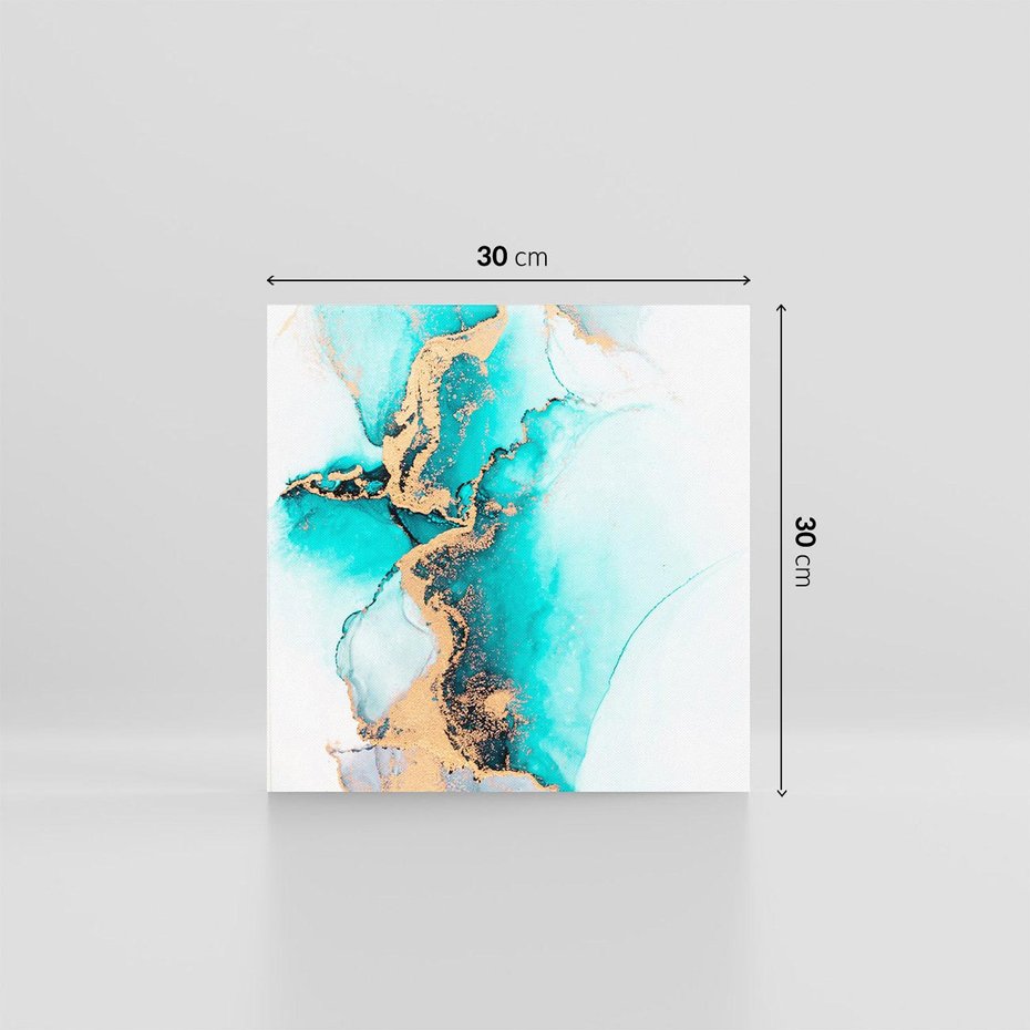 Obraz na płótnie 30x30 - Elegancja i Subtelność - marmur, złoto