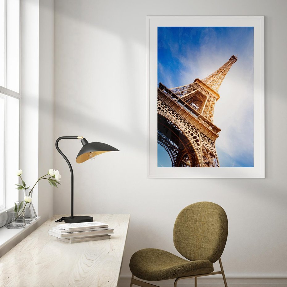 Plakat bez ramy 50x70 - Eiffla - ikona Paryża - Eiffla, Paryż