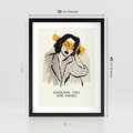 Plakat w ramie 30x40 - Sztuka Kobiecej Osobowości - nowoczesna grafika, kobieta - rama czarna