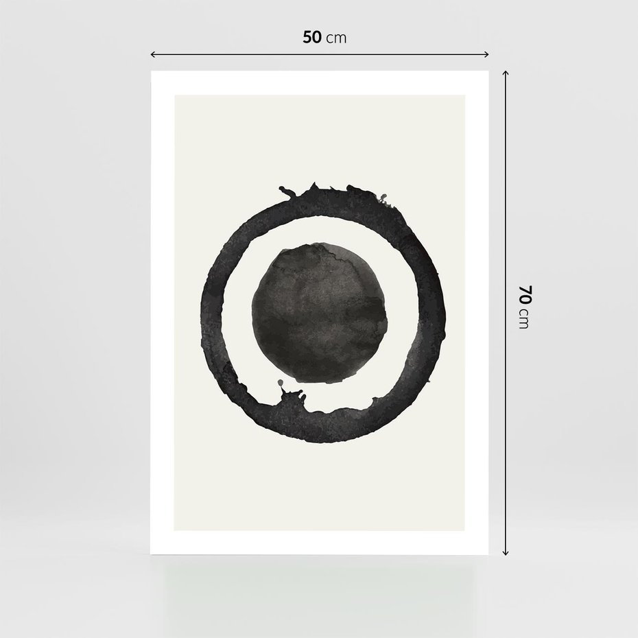 Plakat bez ramy 50x70 - Harmonijne Emocje - abstrakcyjne plamy okręgi, akwarelowe