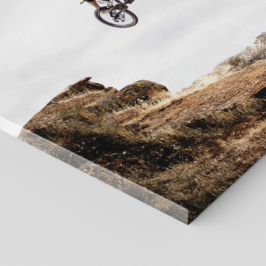Obraz na płótnie 120x80 - Adrenalina na Dwóch Kółkach - rower, downhill