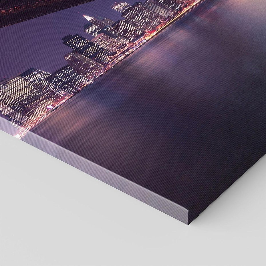 Obraz na płótnie 100x70 - Most w Nowym Jorku nocą - most, Nowy Jork