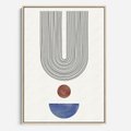 Obraz w ramie 50x70 - Rozplątane Wibracje - nowoczesny plakat, styl midcentury - rama drewno