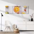 Obraz na płótnie 120x40 - Cytryny Pomarańczowy Zestaw - cytryny, pomarańcze