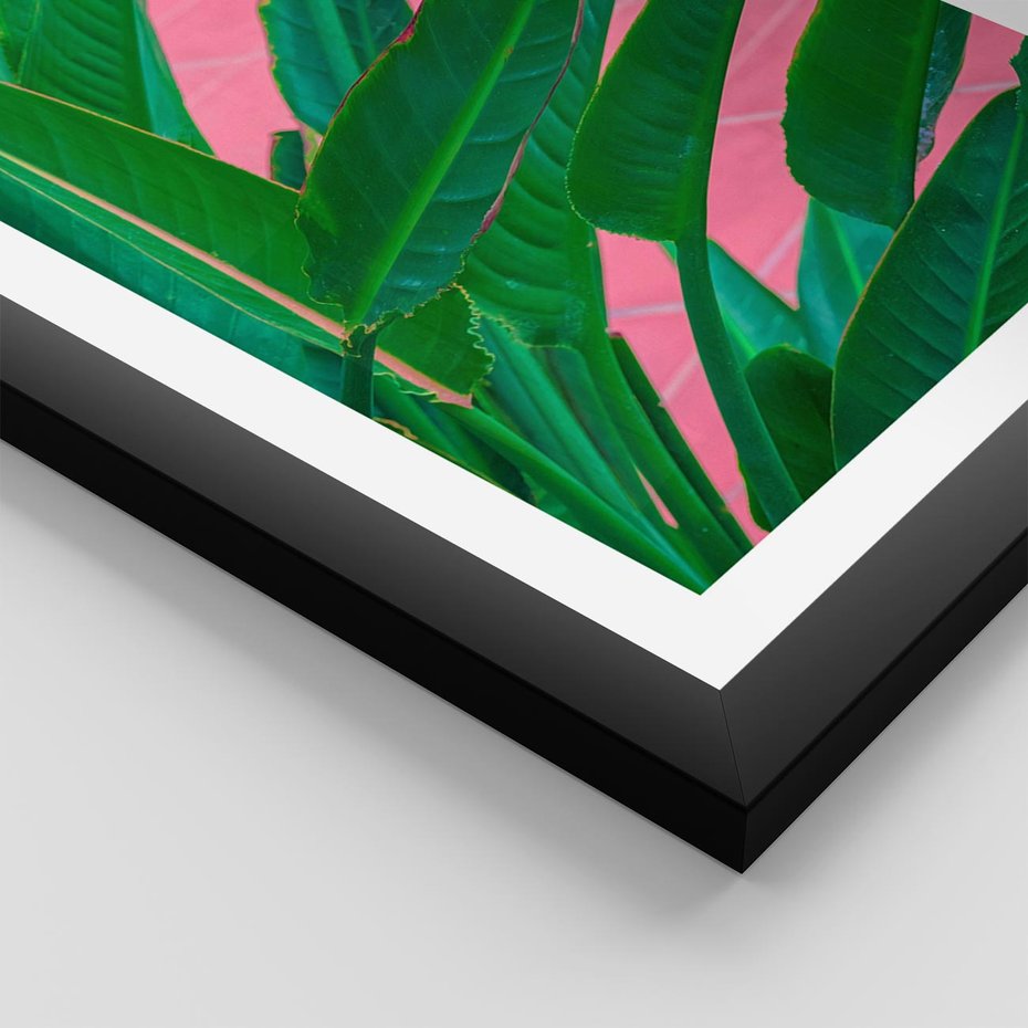 Plakat w ramie 30x40 - Odezwij się do przeszłości - liście, retro - rama czarna