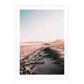 Plakat bez ramy 21x30 - Błogie Chwile na Plaży - plaża, zachód słońca wakacje