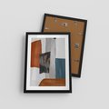 Plakat w ramie 30x40 - Nowoczesna geometria - nowoczesny, geometryczny - rama czarna