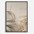 Obraz w ramie 70x100 - Boho urok suchych liści - suche, liście - rama czarna