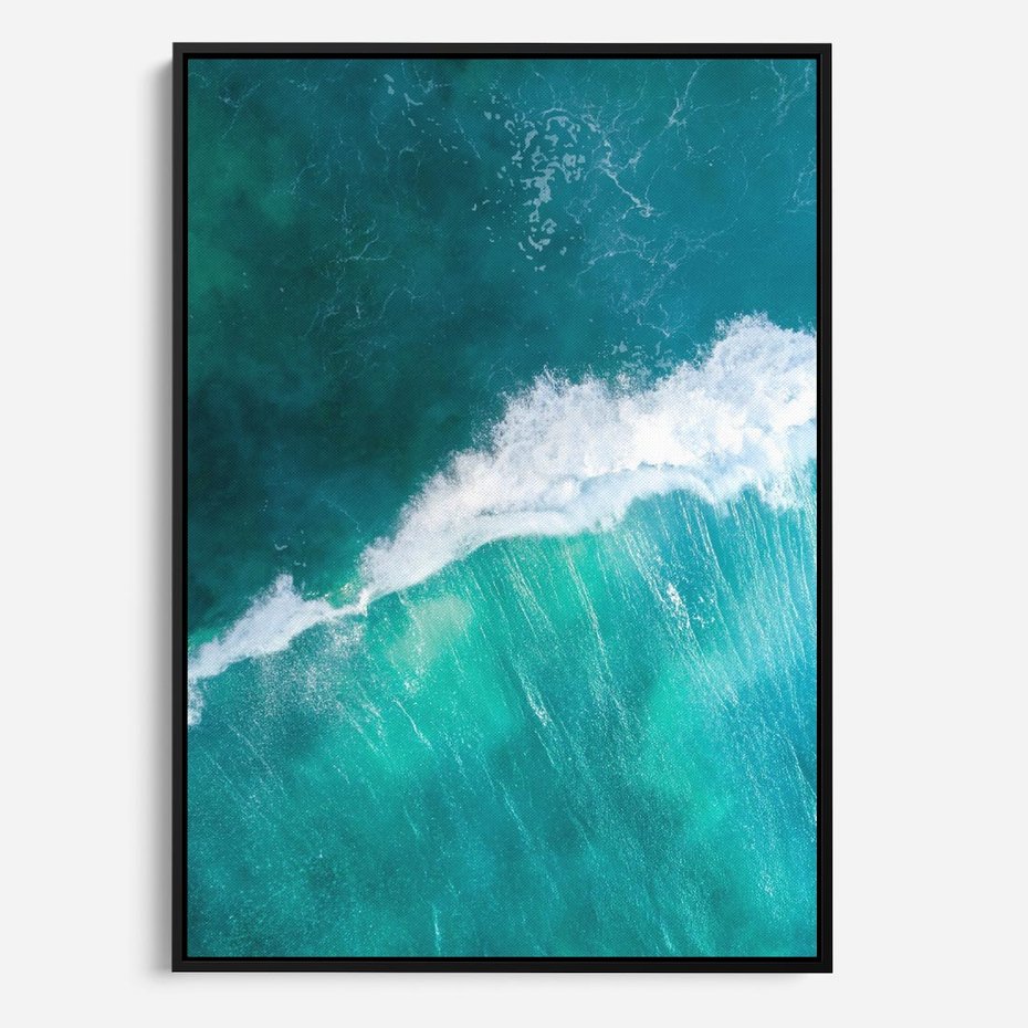 Obraz w ramie 50x70 - Siła i Spokój - morze, ocean - rama czarna