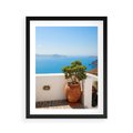 Plakat w ramie 40x50 - Santorini - oaza greckiej wyspy - Santorini, grecka - rama czarna