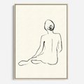 Obraz w ramie 80x120 - Akt w Minimalizmie - kobieta akt, minimalizm - rama drewno