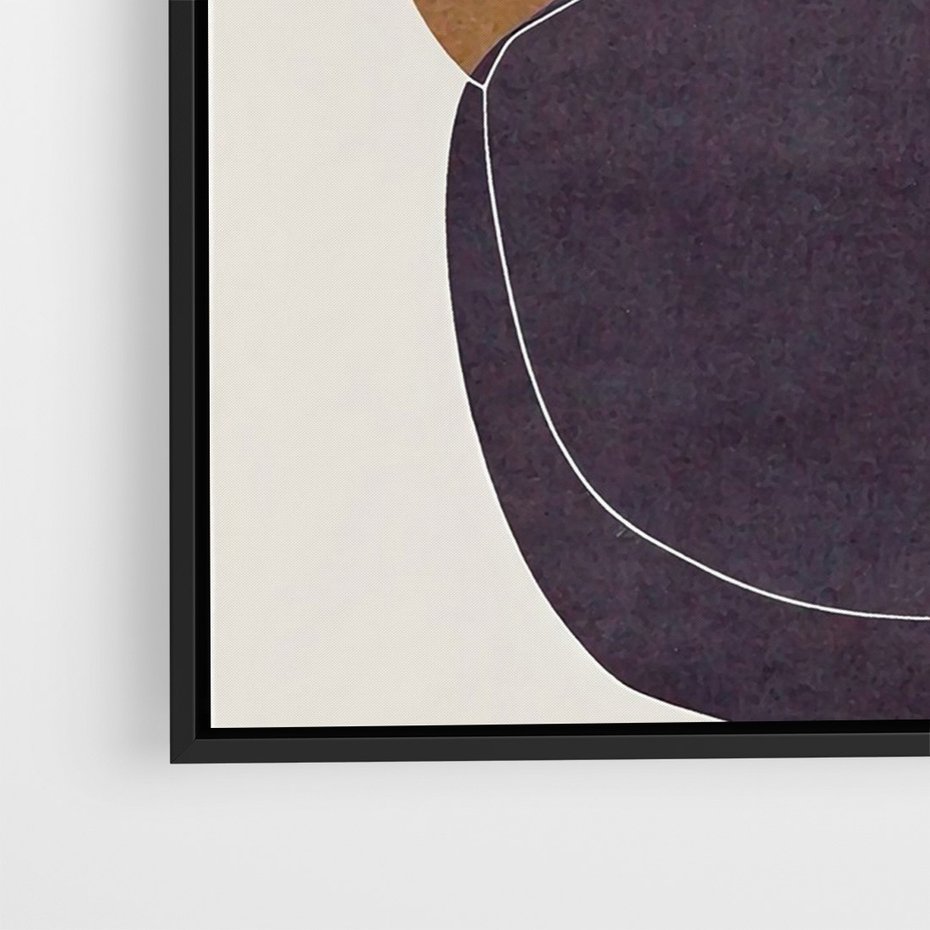 Obraz w ramie 70x100 - Rozkwitające Przenikające Formy - abstrakcyjny obraz, geometryczne formy - rama czarna