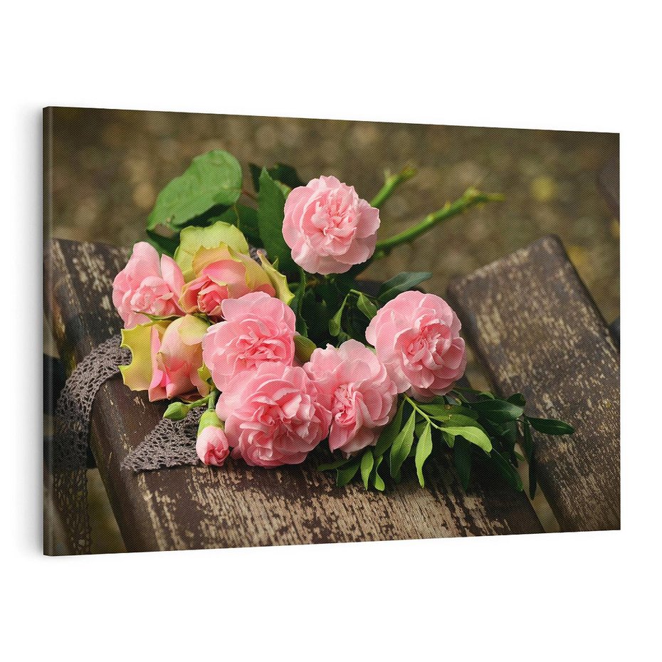 Obraz na płótnie 120x80 - Różowe Piękno - róże, kwiaty