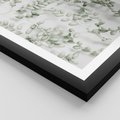 Plakat w ramie 40x50 - Delikatność Zieleni - zielone gałązki, listki - rama czarna