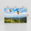 Obraz na płótnie 120x80 - Balony w górach: spektakularne widoki - balony, góry