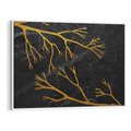 Obraz w ramie 120x80 - Marmurowe Drzewa Snu - złote gałęzie, drzewa - rama biała