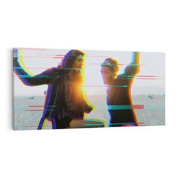 Obraz na płótnie 100x50 - Taniec tęsknot - zdjęcie w stylu retro, dodane kolorowe akcenty