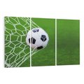 Obraz na płótnie 120x80 - Sportowa rywalizacja - bramka, piłka